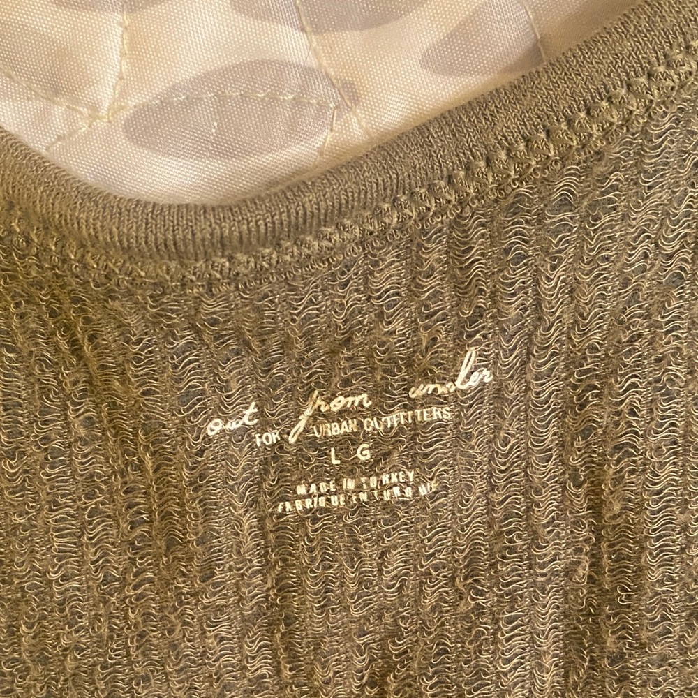Urban Outfitters Ribbed Tank Top Duo - Tan and Olive - Picture 2 of 3
